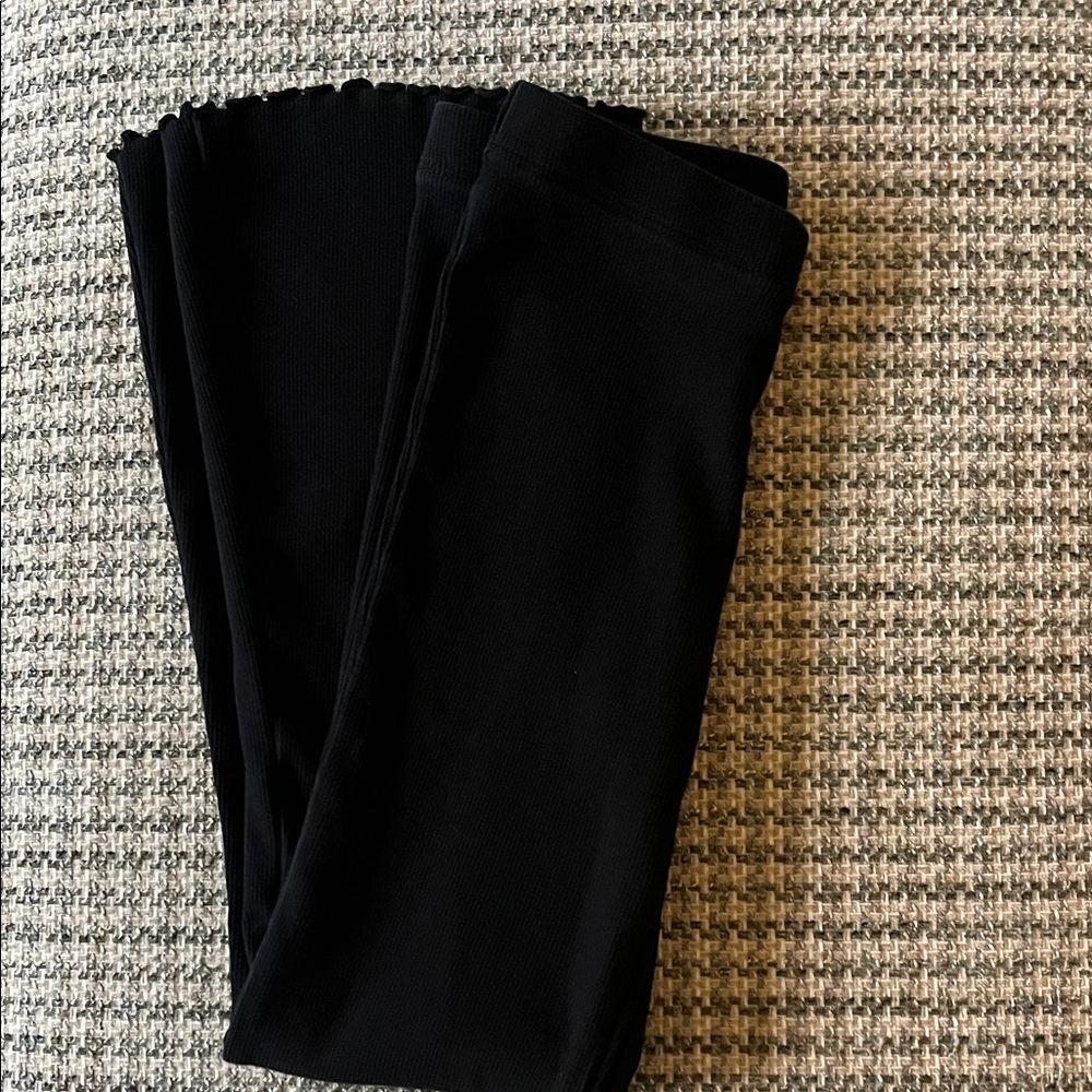 Kids Flare Black Leggings